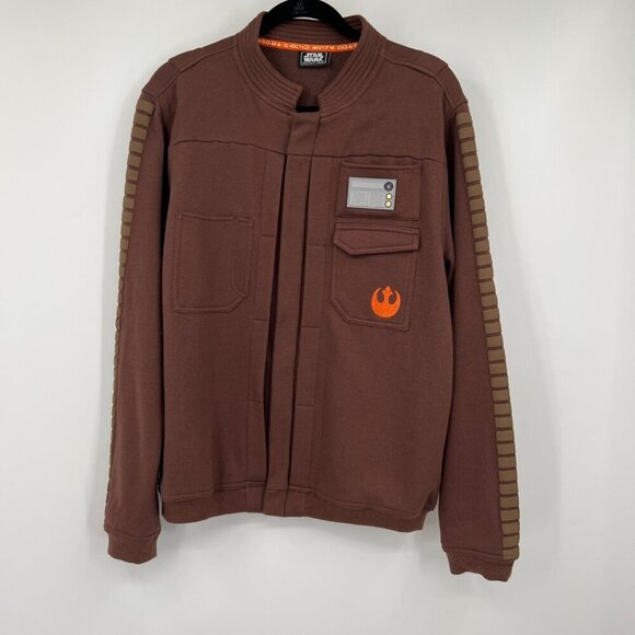 Star Wars DISNEY GALAXY EDGE JACKET Size medium brown full zipper - Picture 1 of 11
